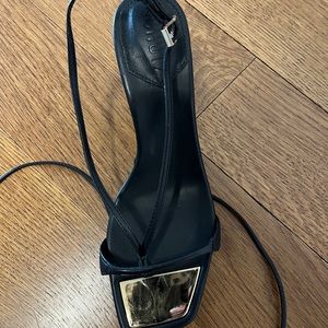 Shutz black leather  Vikki lace up sandals